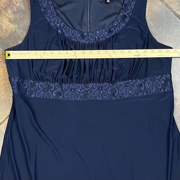 R & M Richards Navy 2-piece Dress Lace Jacket 18W - Picture 14 of 16